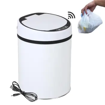 Sensor Automático De Lixo Pode Sensor Inteligente De Lixo Elétrico Touchless Inteligente Bin Cozinha, Banheiro Impermeável Balde De Lixo Com Tampa