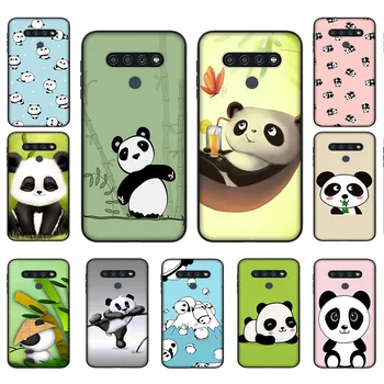 Soft Case para Huawei Nova 2 2I 3 3I Lite 4E 7 SE 5T Honra 30 20 20 9 X 7C 7A Capa Preta DL-12 Asiático Bonito Panda