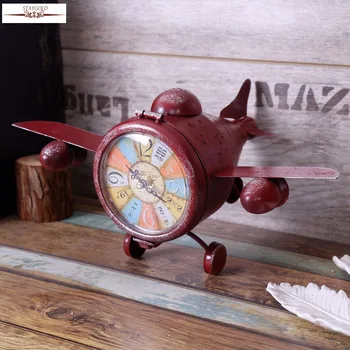 Staygold Criativo Relógio Relógio Vintage Retro Relógio Modelo De Aeronave A Decoração Da Barra Pêndulo Vintage Decoração Tafelklok Shabby Chic