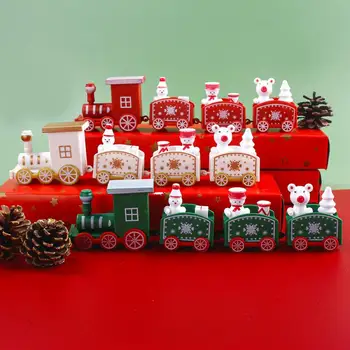 Trem Enfeite de Natal Feliz Natal Decoração de Trem de Brinquedo para a Casa de Papai Noel de Presente de Natal ou de Ano Novo Decoração 2024 Presentes de Natal