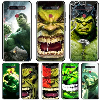 Vingadores Superheroe Hulk da Marvel Caso de Telefone Preto Para LG Q60 V60 V50S V40 V50 V30 K92 K71 K61 K51S K41S K50S rowlinson k22 G8 G8X ThinQ