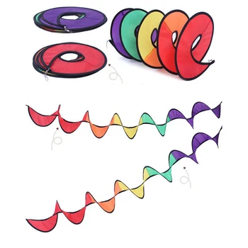 YFASHION Colorido arco-íris de Vento Giratório Barraca de Camping Dobrável Colorida Espiral Moinho de vento, Jardim, Brinquedos, Enfeites Decoração