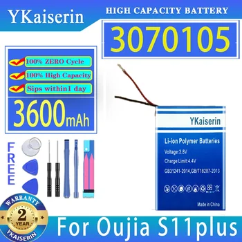 YKaiserin Bateria 3070105 (2line) 3600mAh Para Oujia S11 mais S11plus Baterias do Telefone Móvel