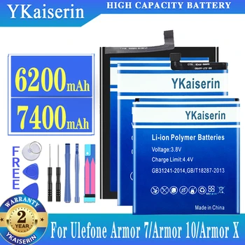 YKaiserin Bateria de Alta Capacidade para Ulefone Armadura 7 10 X 3059 Armor7 Armor10 Armorx Telefone Móvel Bateria Pilhas + Free Tools