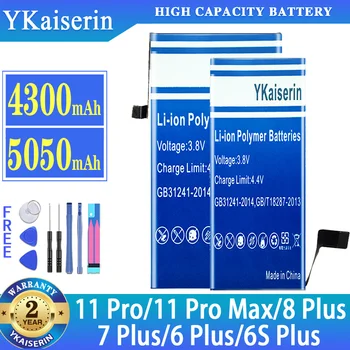 YKaiserin de Bateria Para iPhone 11 8 7 6 6 pro Max Plus 11pro/11pro Max 8Plus 7Plus 6Plus 6SPlus bateria Garantia de 1 Ano