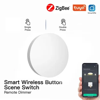 Zigbee Sem Fio Interruptor De Botão Home Mini Smart Zigbee Cena Interruptor De Duas Maneiras Casa Inteligente De Controle De Tuya Appliance