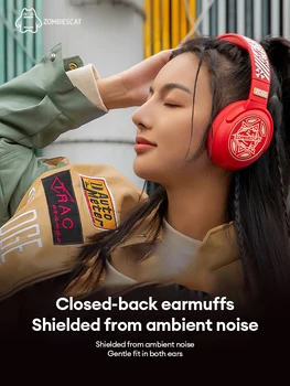 ZOMBIESCAT S2 Original sem Fio Bluetooth Fone de ouvido Ultra-longa Espera de Música Jogos de Cancelamento de Ruído Com Microfone 2024 Novo