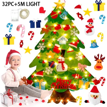Árvore de natal Decoração de Natal para Casa Navidad, Em 2022, Ano Novo Enfeites de Natal Papai Noel de Natal de Crianças Presentes.