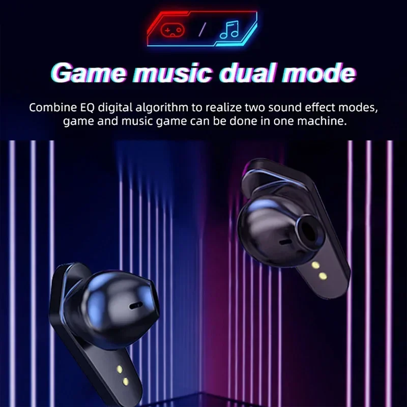 TWS X15 Jogos de Fones de ouvido sem Fio Bluetooth Fones de ouvido com Microfone Baixo de Som Áudio de Posicionamento 9D Música Estéreo hi-fi Fone de ouvido