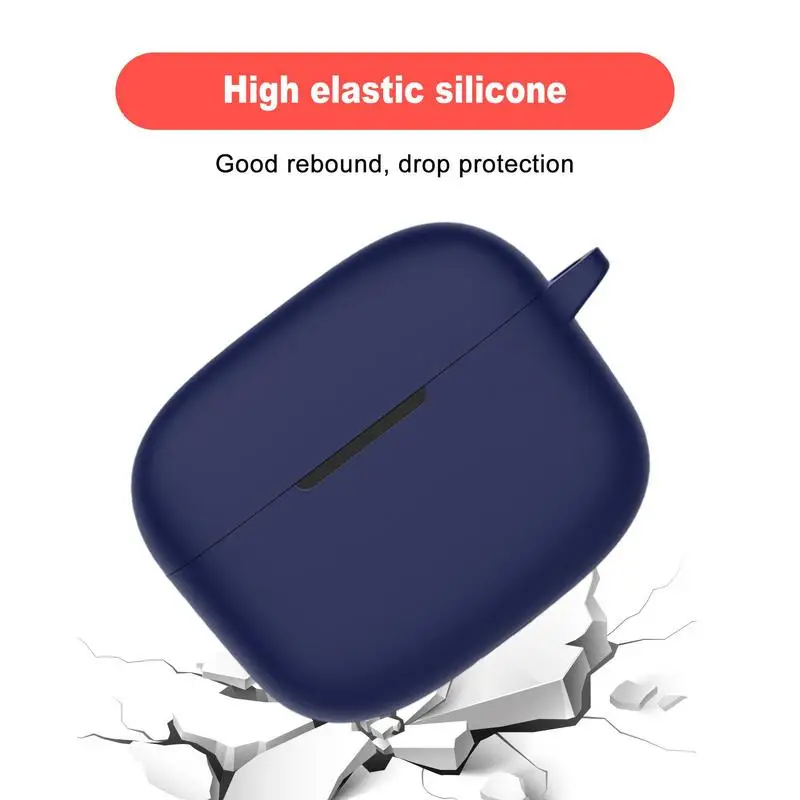 Fone De Ouvido De Silicone Case De Silicone Protetora Para Qcys T19 Caixa De Carregamento Anti-Risco Sem Fio Dente Azul Do Fone De Ouvido Capa