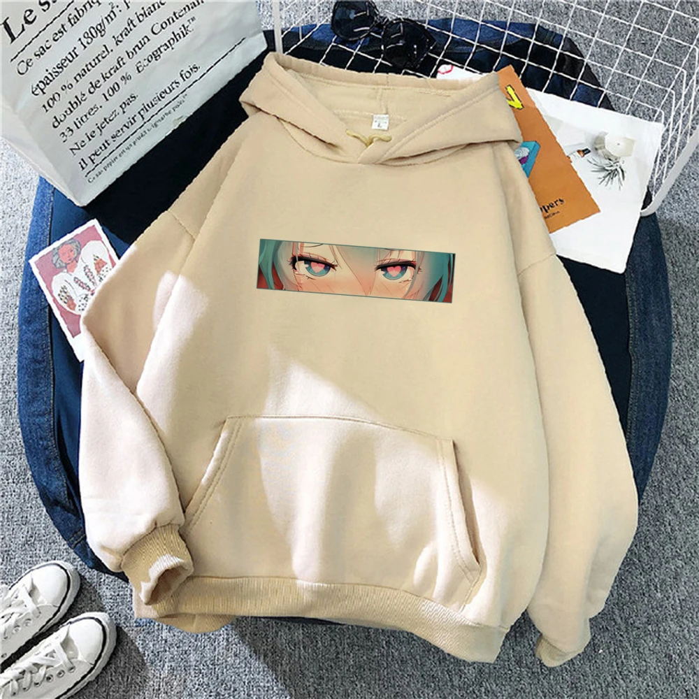 Anime Olhos hoodies mulheres do vintage streetwear engraçado anime roupas suéter feminino anime Capa